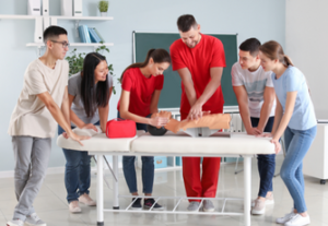 CPR Instructor teaching students | American Heart Association Training